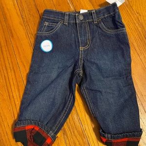 Brand New with Tags -Carter’s Baby Boy’s Size 18 months Buffalo Check Jeans